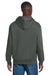 District DT6150 Mens V.I.T. Fleece Hooded Sweatshirt Hoodie Deep Smoke Grey Model Back