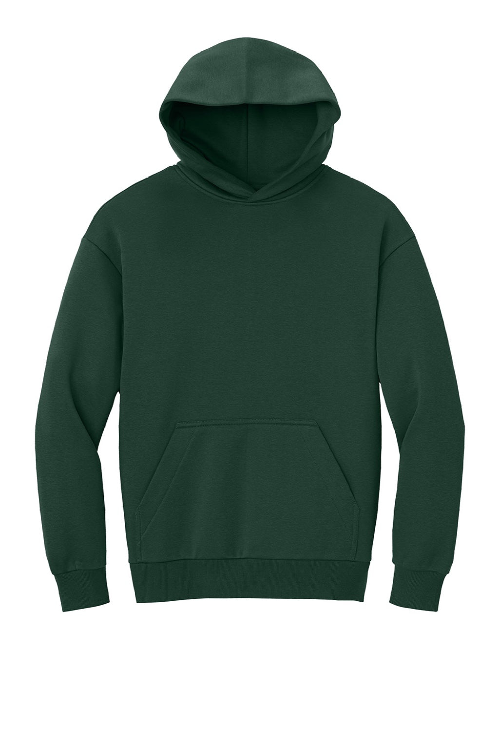 District DT6150 Mens V.I.T. Fleece Hooded Sweatshirt Hoodie Forest Green Flat Front
