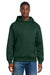 District DT6150 Mens V.I.T. Fleece Hooded Sweatshirt Hoodie Forest Green Model Front