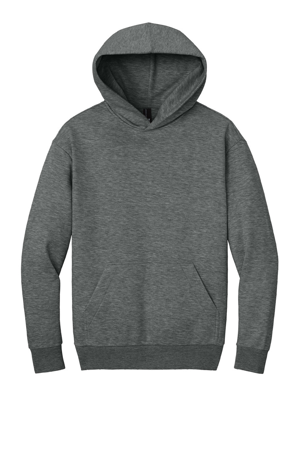 District DT6150 Mens V.I.T. Fleece Hooded Sweatshirt Hoodie Grey Frost Flat Front