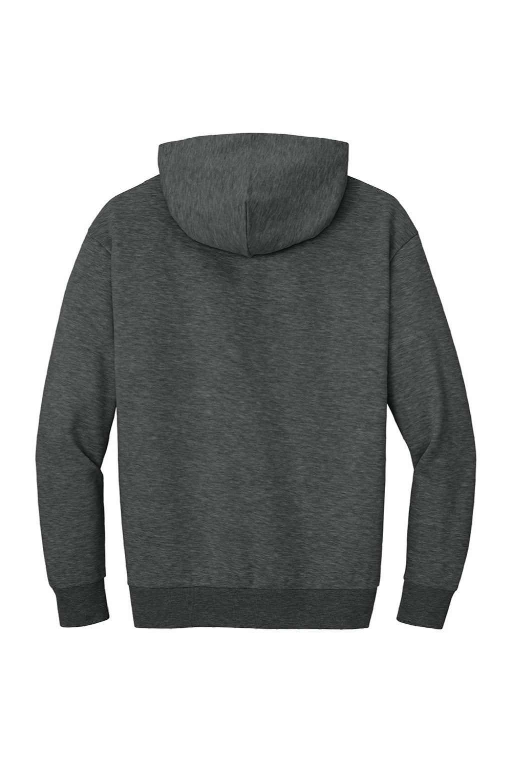 District DT6150 Mens V.I.T. Fleece Hooded Sweatshirt Hoodie Heather Charcoal Grey Flat Back