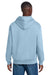 District DT6150 Mens V.I.T. Fleece Hooded Sweatshirt Hoodie Ice Blue Model Back