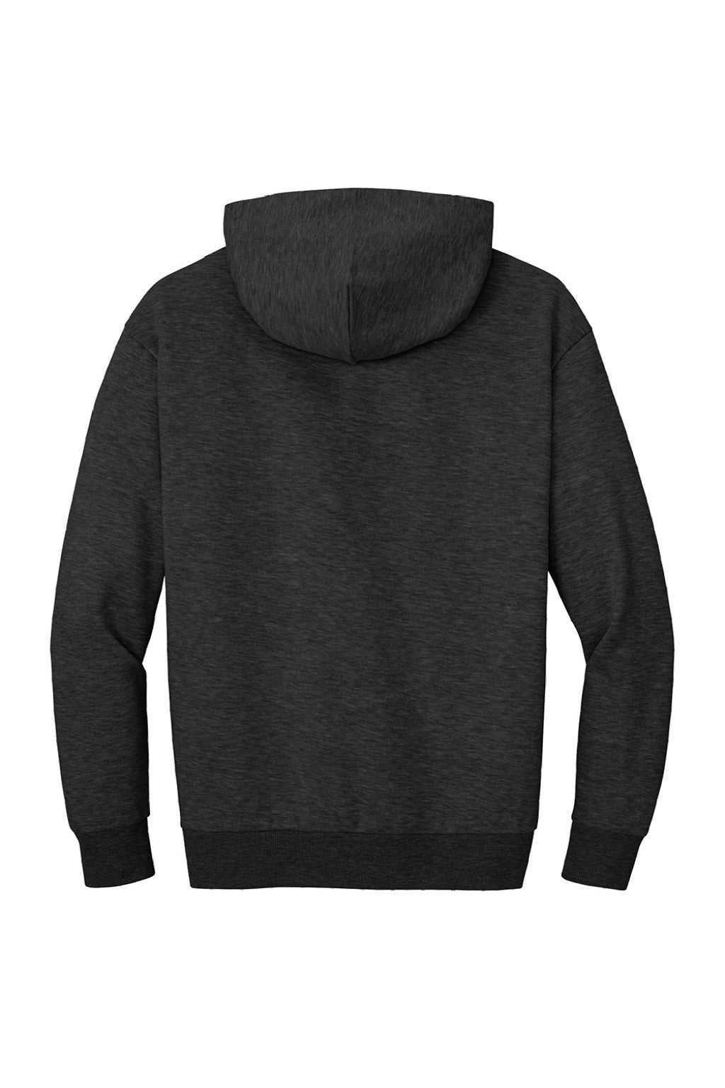 District DT6150 Mens V.I.T. Fleece Hooded Sweatshirt Hoodie Heather Jet Black Flat Back