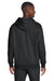 District DT6150 Mens V.I.T. Fleece Hooded Sweatshirt Hoodie Heather Jet Black Model Back