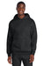District DT6150 Mens V.I.T. Fleece Hooded Sweatshirt Hoodie Heather Jet Black Model Front