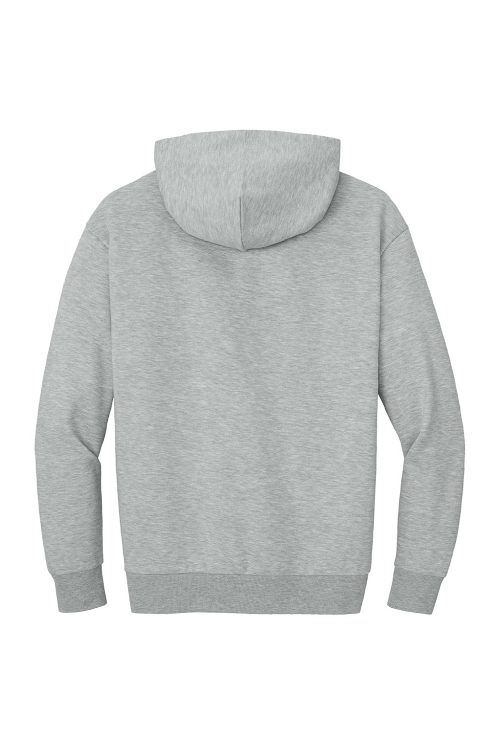 District DT6150 Mens V.I.T. Fleece Hooded Sweatshirt Hoodie Heather Light Grey Flat Back