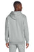 District DT6150 Mens V.I.T. Fleece Hooded Sweatshirt Hoodie Heather Light Grey Model Back
