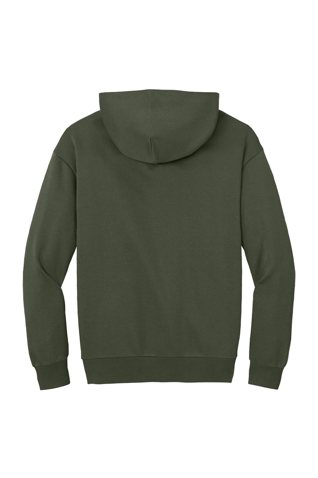District DT6150 Mens V.I.T. Fleece Hooded Sweatshirt Hoodie Olive Green Flat Back