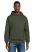 District DT6150 Mens V.I.T. Fleece Hooded Sweatshirt Hoodie Olive Green Model Front