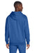 District DT6150 Mens V.I.T. Fleece Hooded Sweatshirt Hoodie Royal Blue Frost Model Back