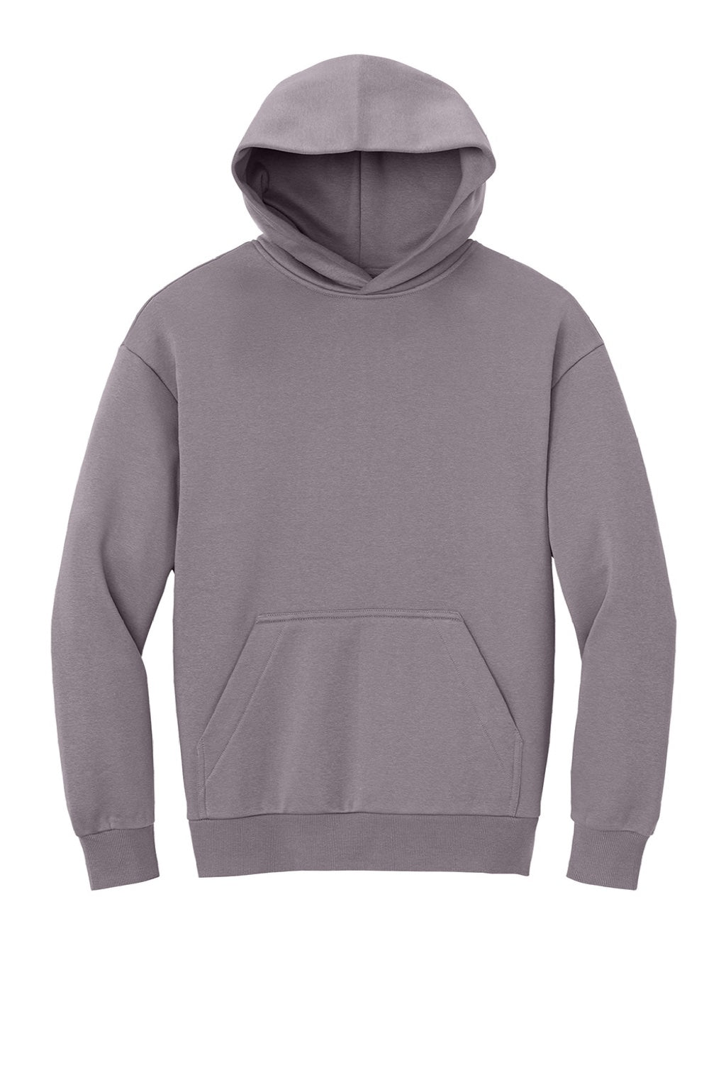 District DT6150 Mens V.I.T. Fleece Hooded Sweatshirt Hoodie Smoky Amethyst Purple Flat Front