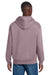 District DT6150 Mens V.I.T. Fleece Hooded Sweatshirt Hoodie Smoky Amethyst Purple Model Back