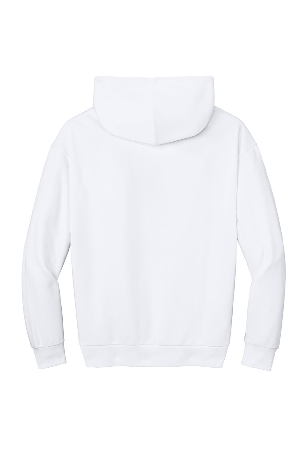District DT6150 Mens V.I.T. Fleece Hooded Sweatshirt Hoodie White Flat Back