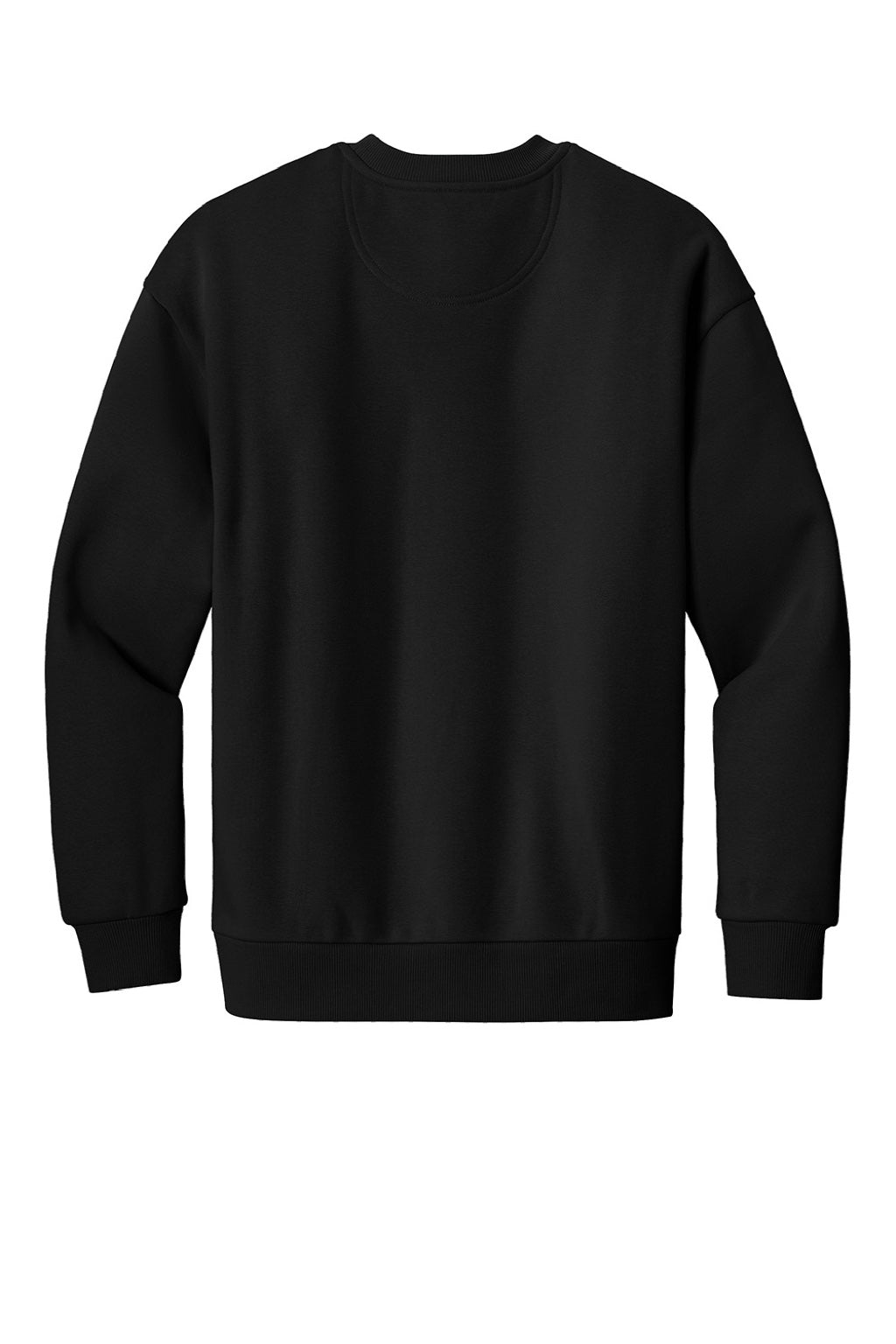 District DT6154 Mens V.I.T. Fleece Crewneck Sweatshirt Black Flat Back