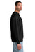 District DT6154 Mens V.I.T. Fleece Crewneck Sweatshirt Black Model Side