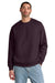 District DT6154 Mens V.I.T. Fleece Crewneck Sweatshirt Bordeaux Model Front
