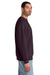 District DT6154 Mens V.I.T. Fleece Crewneck Sweatshirt Bordeaux Model Side