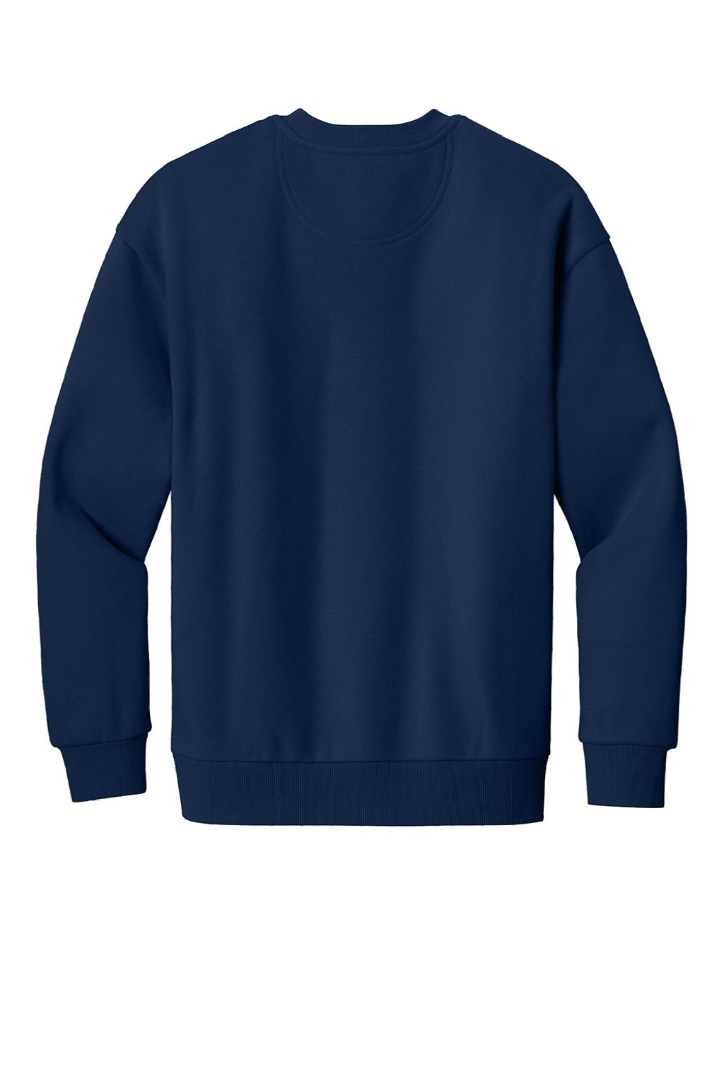 District DT6154 Mens V.I.T. Fleece Crewneck Sweatshirt Dark Royal Blue Flat Back