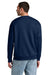 District DT6154 Mens V.I.T. Fleece Crewneck Sweatshirt Dark Royal Blue Model Back
