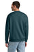 District DT6154 Mens V.I.T. Fleece Crewneck Sweatshirt Deep Cyan Blue Model Back