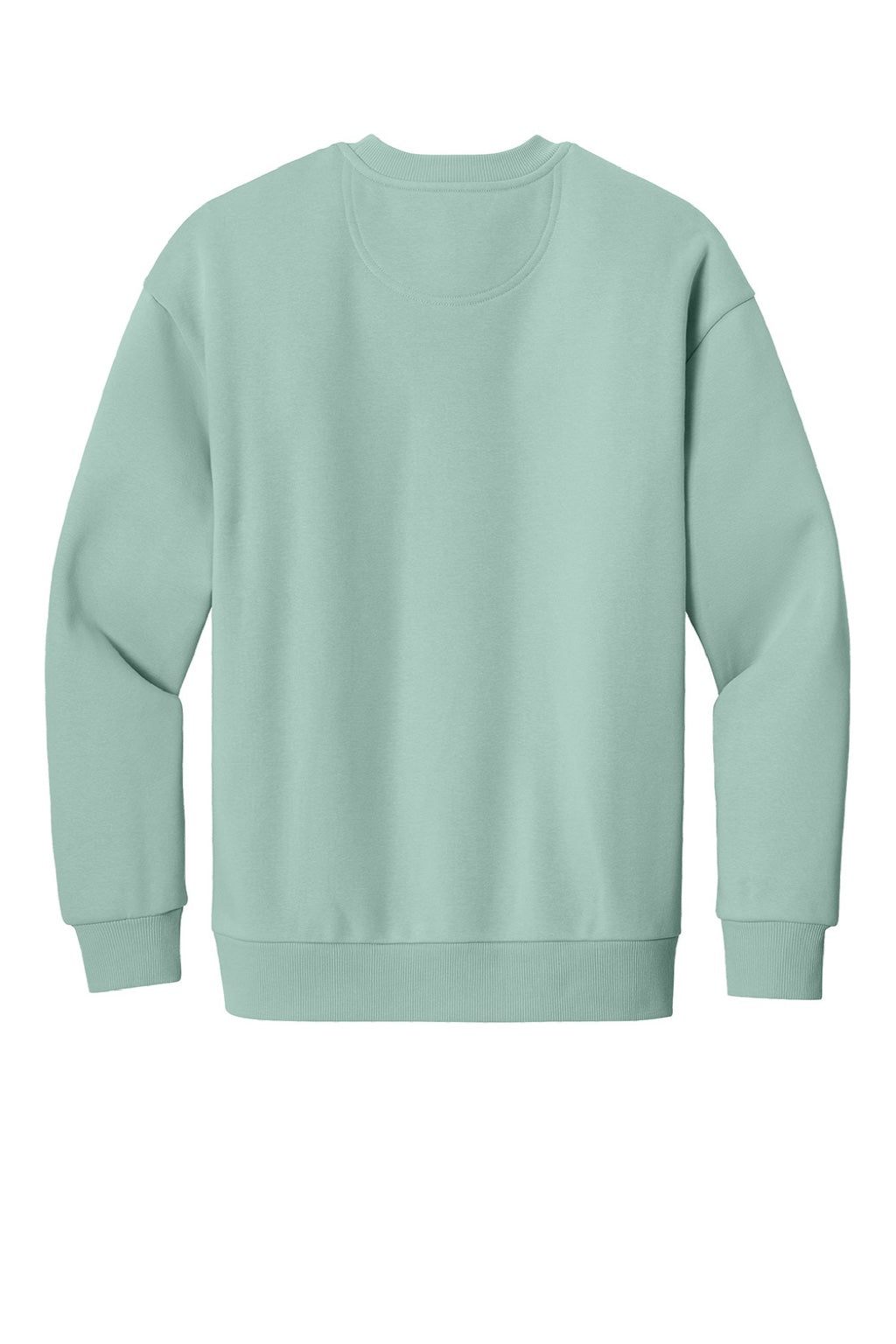 District DT6154 Mens V.I.T. Fleece Crewneck Sweatshirt Dusty Sage Green Flat Back