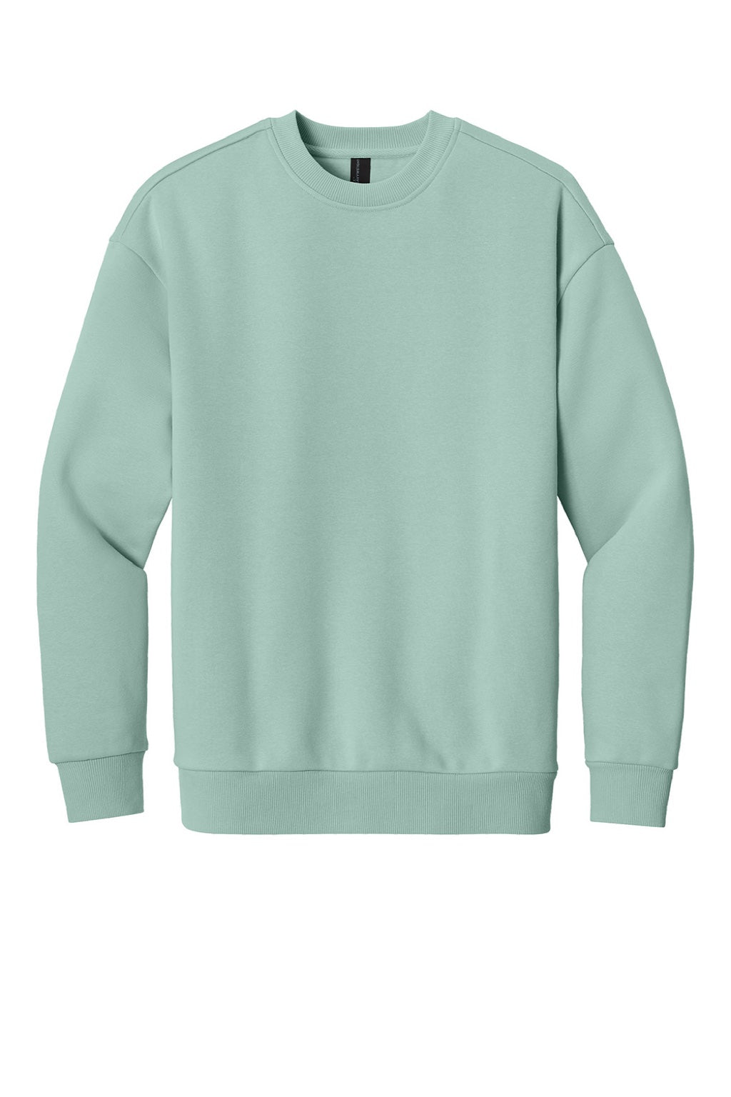 District DT6154 Mens V.I.T. Fleece Crewneck Sweatshirt Dusty Sage Green Flat Front