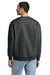 District DT6154 Mens V.I.T. Fleece Crewneck Sweatshirt Heather Charcoal Grey Model Back
