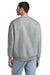 District DT6154 Mens V.I.T. Fleece Crewneck Sweatshirt Heather Light Grey Model Back