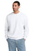 District DT6154 Mens V.I.T. Fleece Crewneck Sweatshirt White Model Front