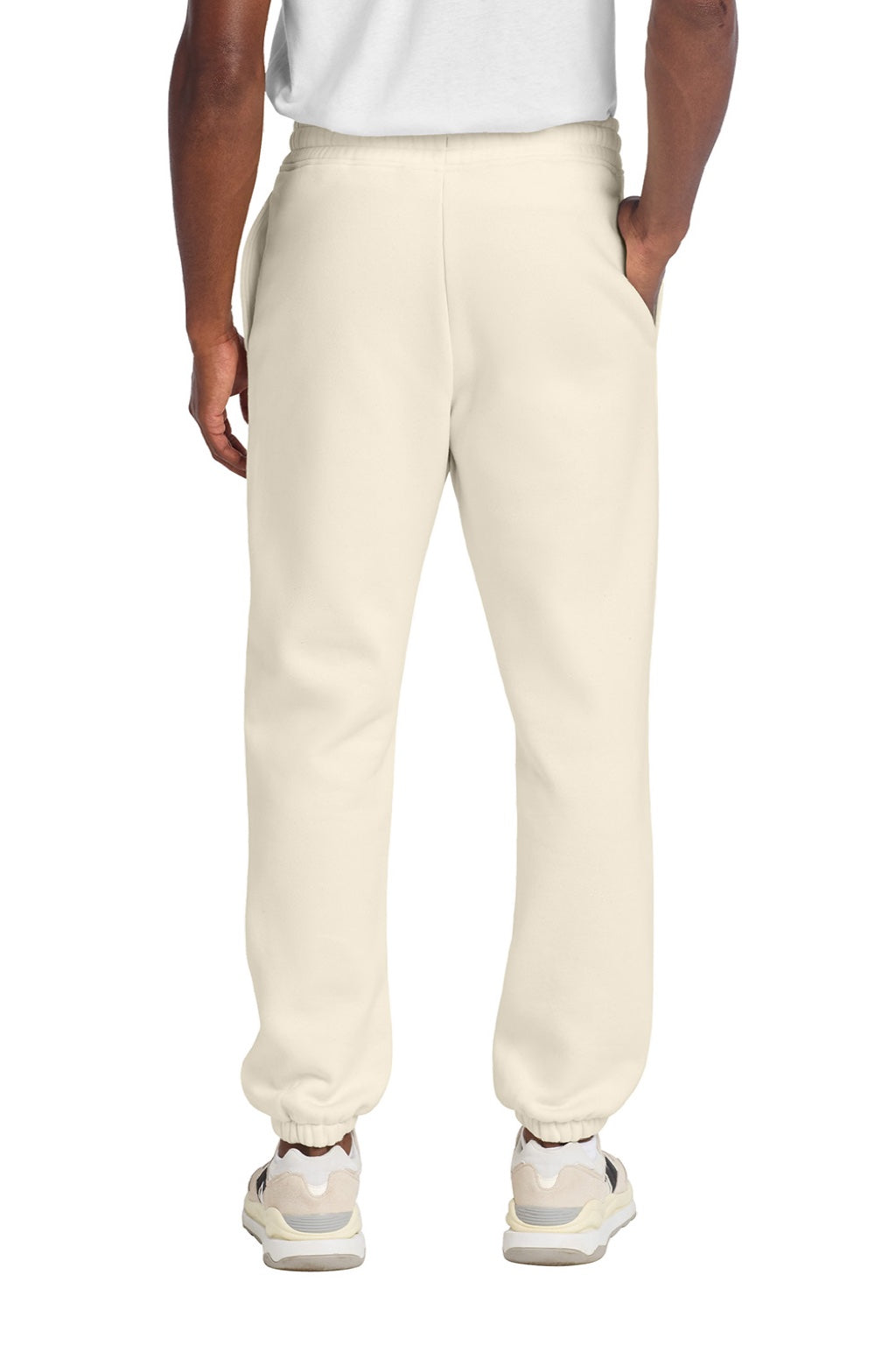 District DT6162 Mens V.I.T. Fleece Sweatpants w/ Pockets Griege Model Back