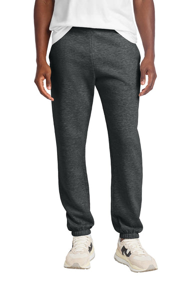 District DT6162 Mens V.I.T. Fleece Sweatpants w/ Pockets Heather Charcoal Grey Model Front
