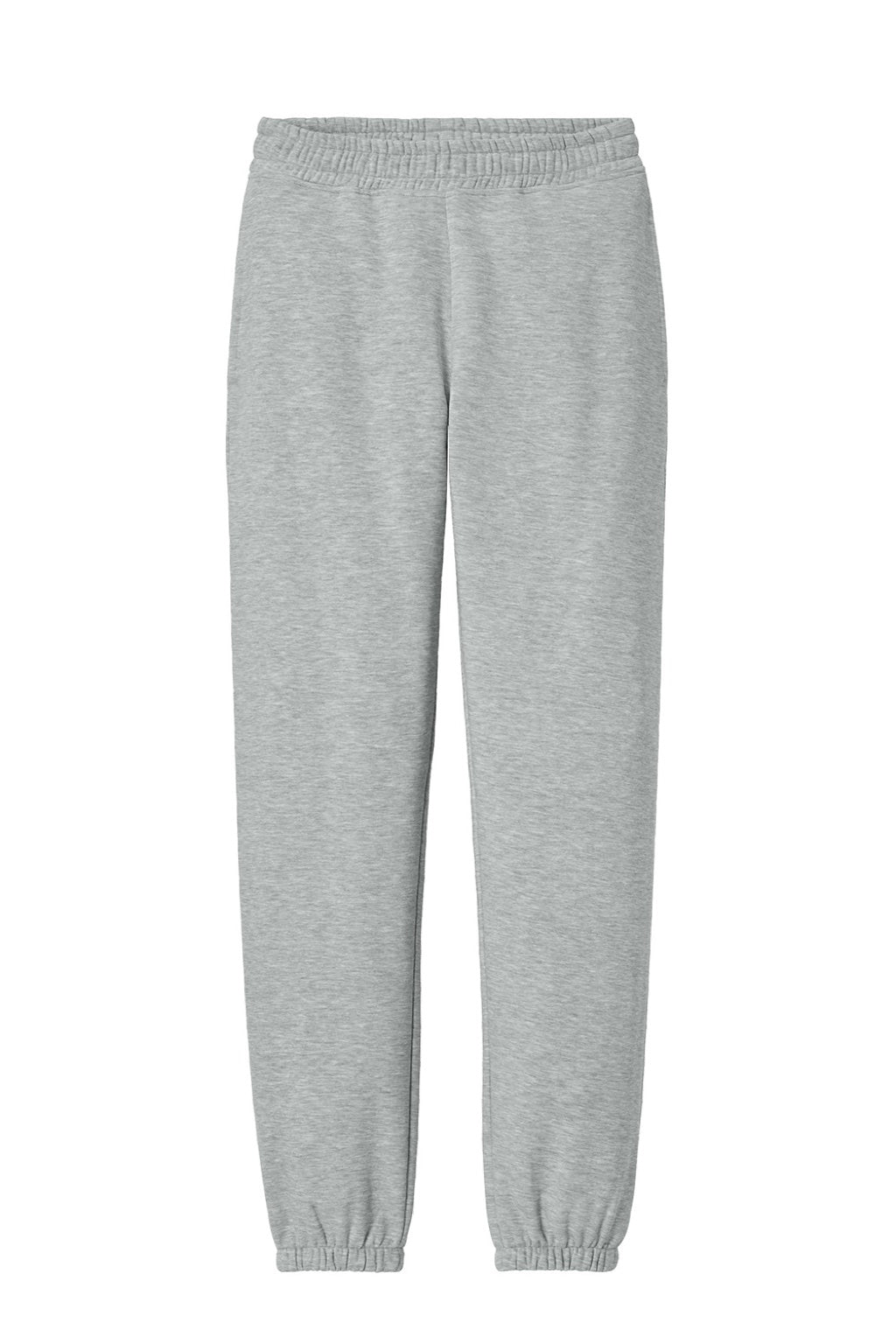 District DT6162 Mens V.I.T. Fleece Sweatpants w/ Pockets Heather Light Grey Flat Front