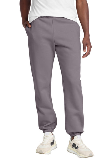 District DT6162 Mens V.I.T. Fleece Sweatpants w/ Pockets Smoky Amethyst Purple Model Front