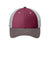 District Hats DT616 Mens Adjustable Hat Maroon/Charcoal Grey Flat Front