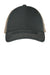 District Hats DT630 Mens Adjustable Hat Black/Khaki Brown Flat Front