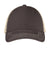 District Hats DT630 Mens Adjustable Hat Chocolate Brown/Stone Flat Front