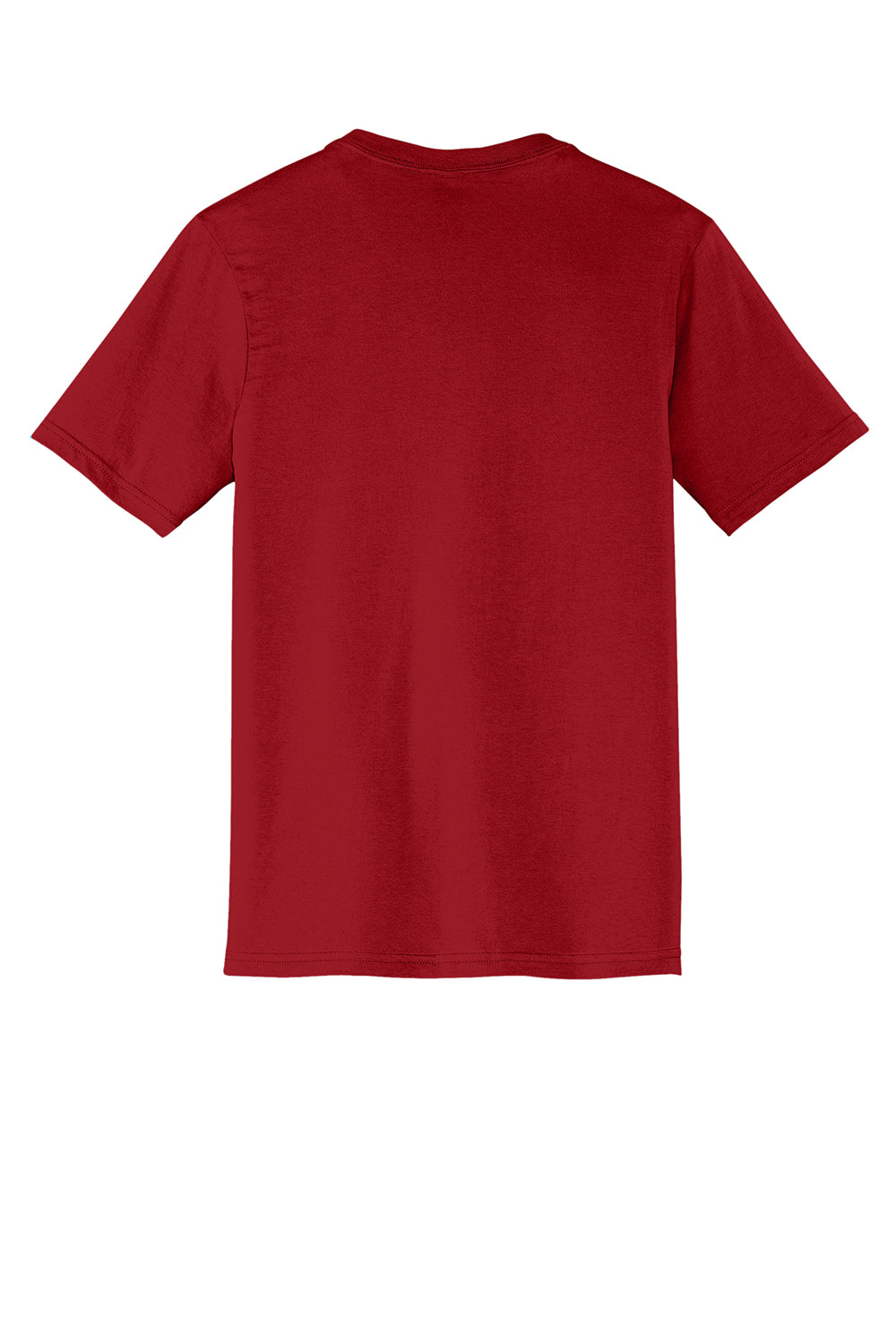 District DT6500 Mens Very Important Short Sleeve V-Neck T-Shirt Classic Red Flat Back