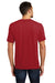 District DT6500 Mens Very Important Short Sleeve V-Neck T-Shirt Classic Red Model Back
