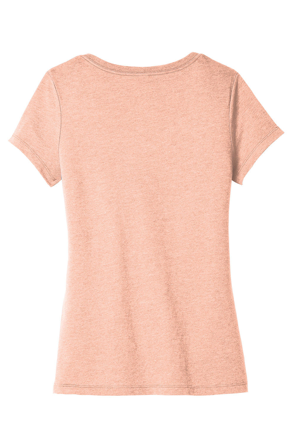 District DT6503 Womens Very Important Short Sleeve V-Neck T-Shirt Dusty Peach Flat Back