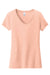 District DT6503 Womens Very Important Short Sleeve V-Neck T-Shirt Dusty Peach Flat Front