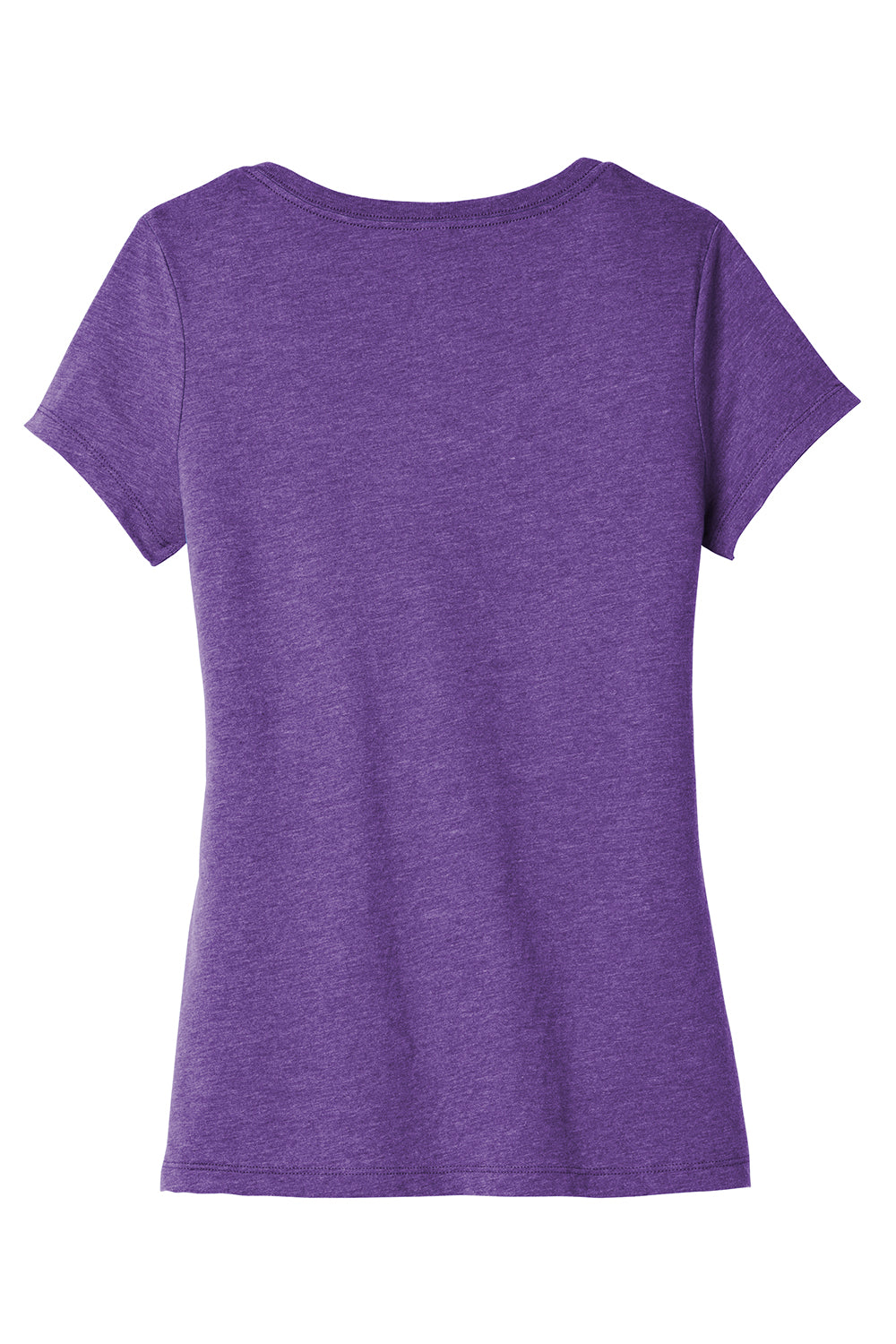 District DT6503 Womens Very Important Short Sleeve V-Neck T-Shirt Heather Purple Flat Back