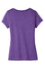 District DT6503 Womens Very Important Short Sleeve V-Neck T-Shirt Heather Purple Flat Back