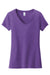 District DT6503 Womens Very Important Short Sleeve V-Neck T-Shirt Heather Purple Flat Front