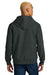 District DT6600 Mens V.I.T. Heavyweight Fleece Hooded Sweatshirt Hoodie w/ Pouch Pocket Charcoal Grey Model Back