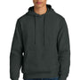 District Mens V.I.T. Heavyweight Fleece Hooded Sweatshirt Hoodie w/ Pouch Pocket - Charcoal Grey