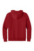 District DT6600 Mens V.I.T. Heavyweight Fleece Hooded Sweatshirt Hoodie w/ Pouch Pocket Classic Red Flat Back