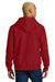 District DT6600 Mens V.I.T. Heavyweight Fleece Hooded Sweatshirt Hoodie w/ Pouch Pocket Classic Red Model Back