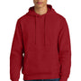 District Mens V.I.T. Heavyweight Fleece Hooded Sweatshirt Hoodie w/ Pouch Pocket - Classic Red