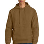 District Mens V.I.T. Heavyweight Fleece Hooded Sweatshirt Hoodie w/ Pouch Pocket - Duck Brown