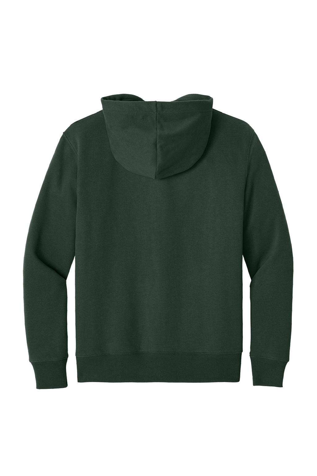 District DT6600 Mens V.I.T. Heavyweight Fleece Hooded Sweatshirt Hoodie w/ Pouch Pocket Forest Green Flat Back
